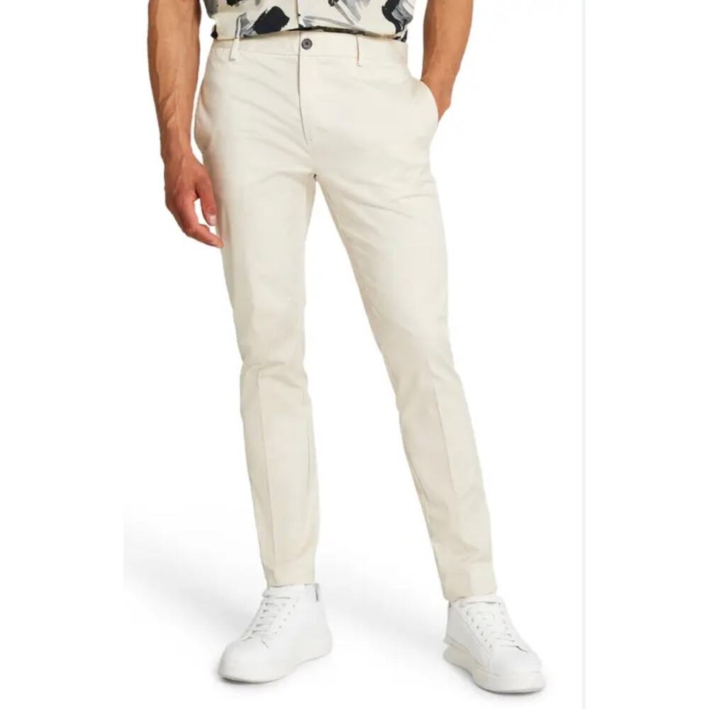 Cutter & Buck Voyager Chino Pants Mens 32x32 white Casual Stretch coastal wear